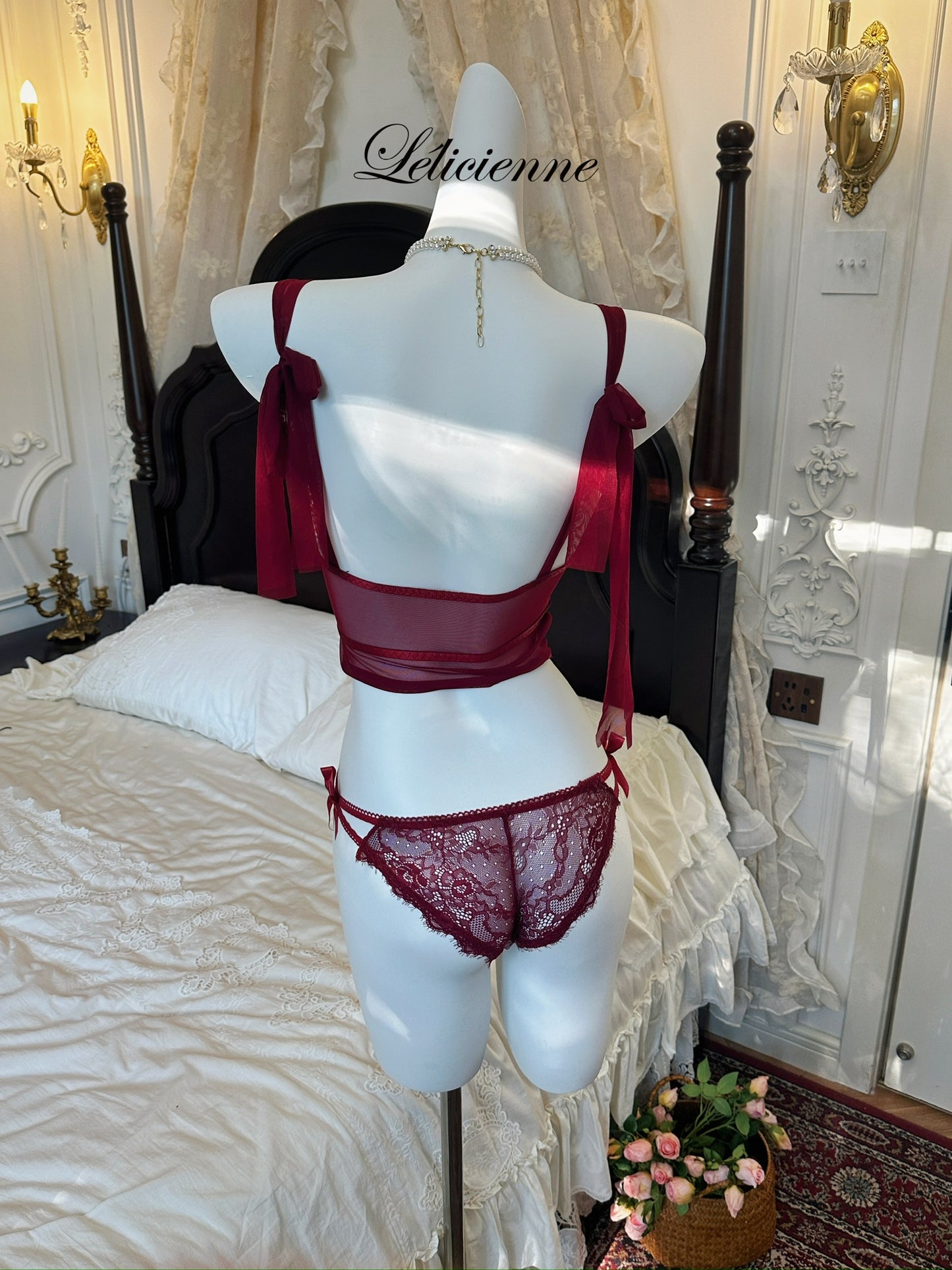 Bella Corset & Panty Set Red