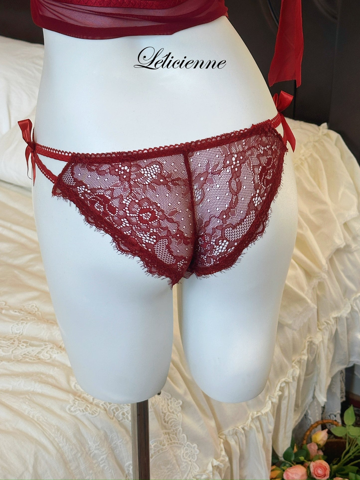 Bella Corset & Panty Set Red